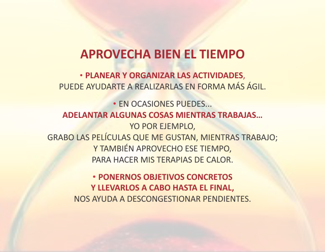 Aprovechar bien el tiempo Marzo 23 de 2012